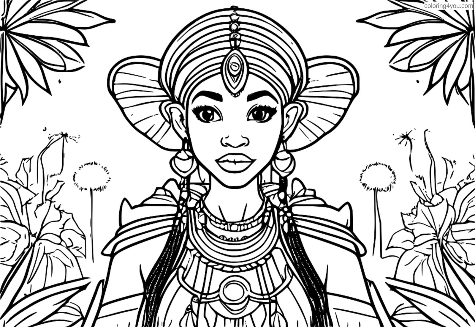 Afrikanische Anansi-Spinnen-Folklore-Illustration verkleidete Dame. Afrikanische Anansi-Spinnen-Folklore-Illustration verkleidete Dame.