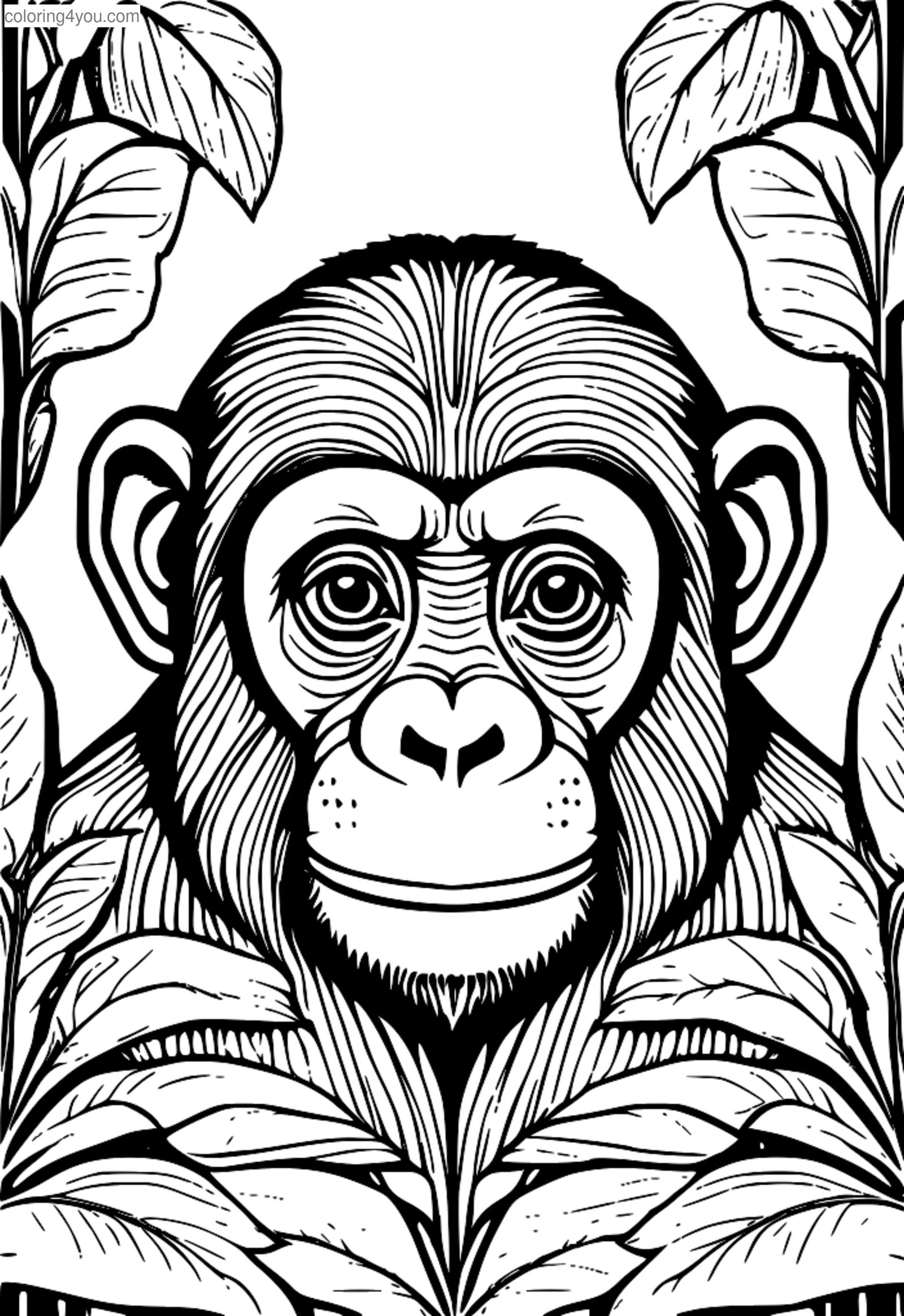 Surprised curious chimpanzee eyes popping out Surprised curious chimpanzee eyes popping out