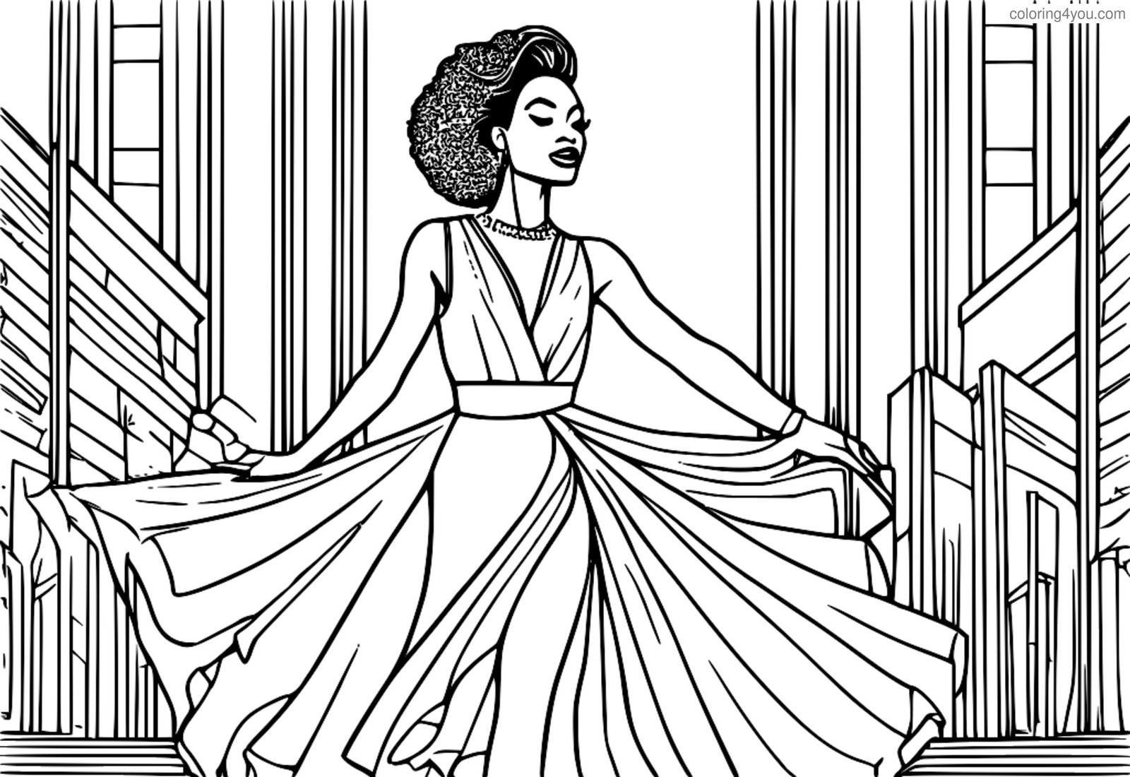 Stunning jazz dance illustration with a dance graduate with elegance Stunning jazz dance illustration with a dance graduate with elegance