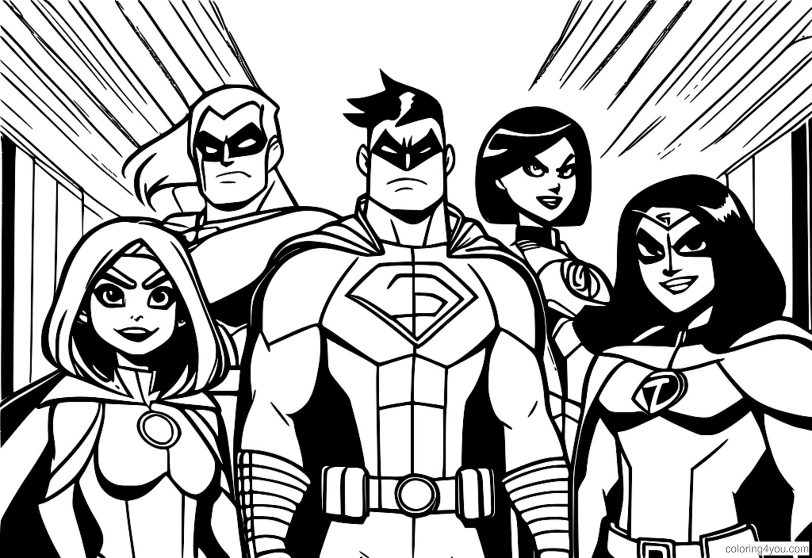 Omaľovánka Teen Titans Go Battle Omaľovánka Teen Titans Go Battle
