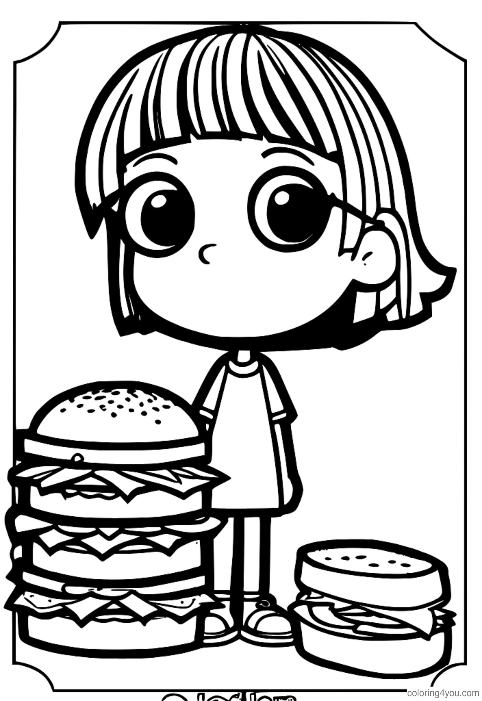 Lynn Loud coloring page with lunchbox Lynn Loud coloring page with lunchbox