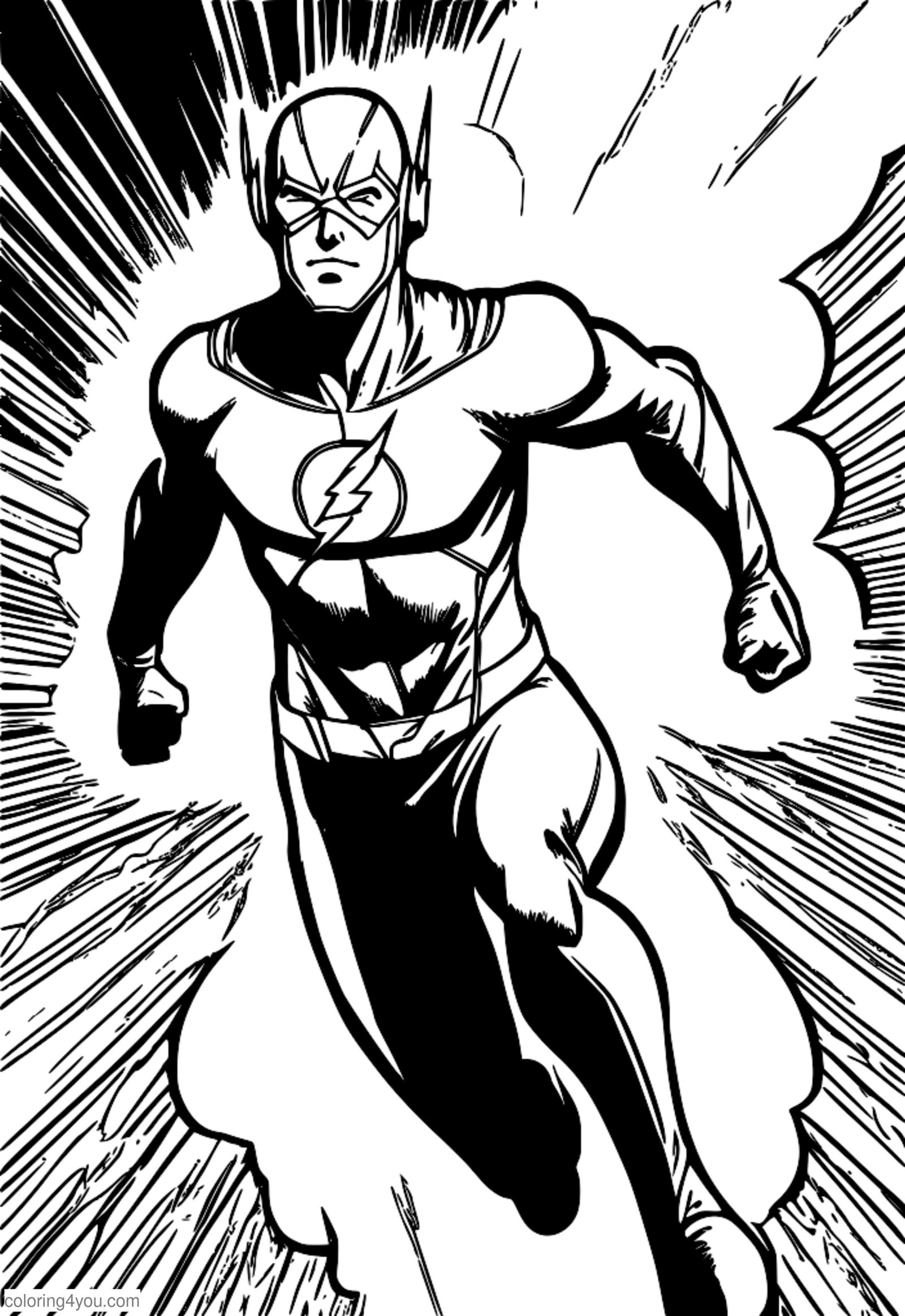 Hərəkətdə olan Flash, arxa planda ildırım Hərəkətdə olan Flash, arxa planda ildırım