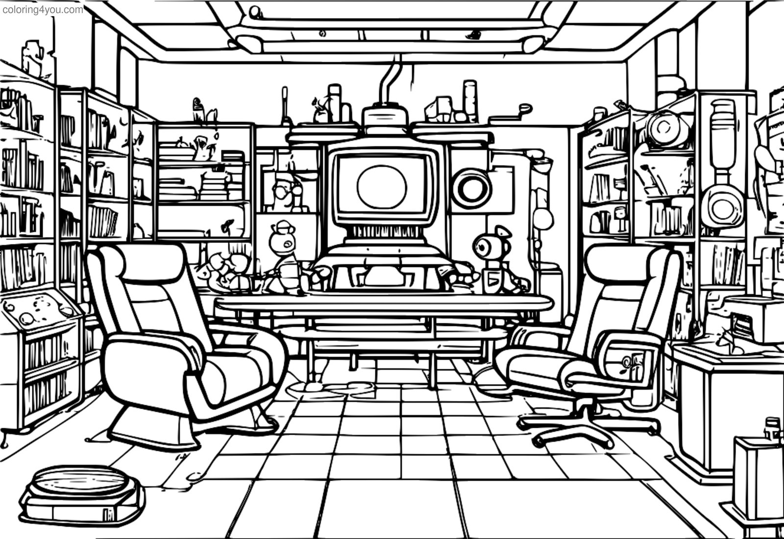 Χαρακτήρες και ρομπότ του Dexter's Lab διασκεδάζουν με επιστημονικά πειράματα και gadget. Χαρακτήρες και ρομπότ του Dexter's Lab διασκεδάζουν με επιστημονικά πειράματα και gadget.