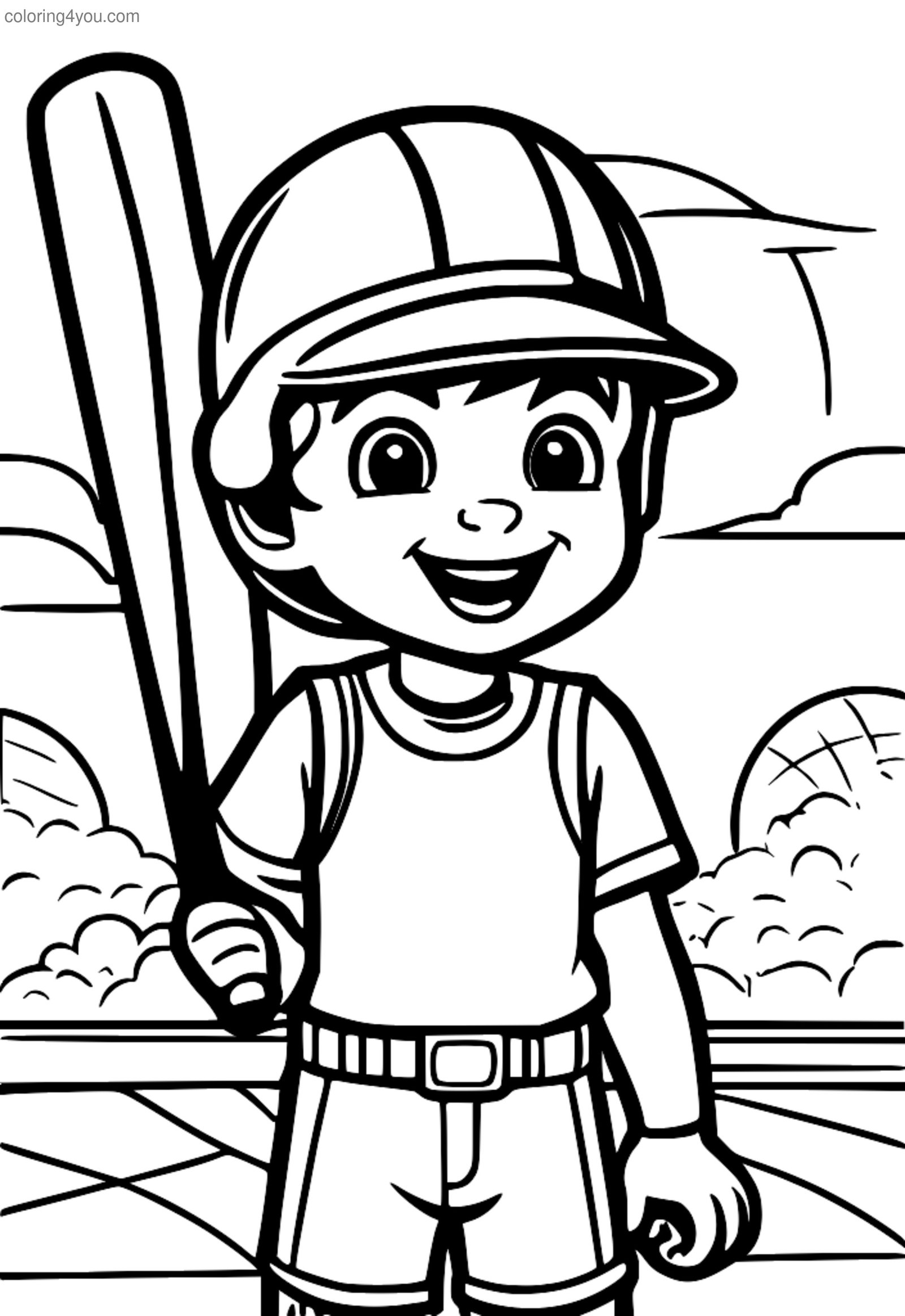 Tifel kuntent iżomm bat tal-baseball u liebes elmu tal-baseball. Tifel kuntent iżomm bat tal-baseball u liebes elmu tal-baseball.