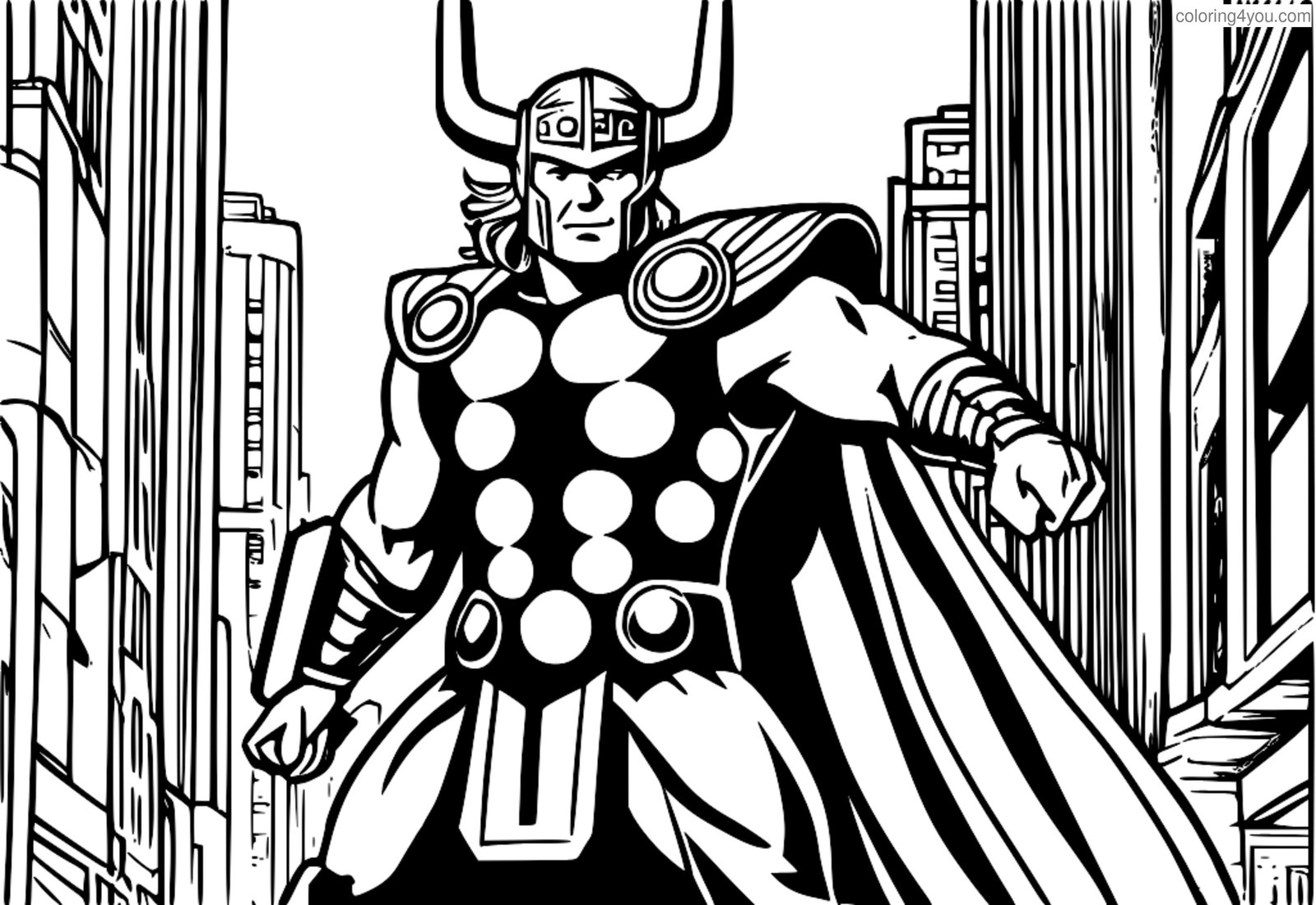 Thor duke përdorur çekiçin e tij Mjolnir, në një qytet modern që lufton krimin Thor duke përdorur çekiçin e tij Mjolnir, në një qytet modern që lufton krimin