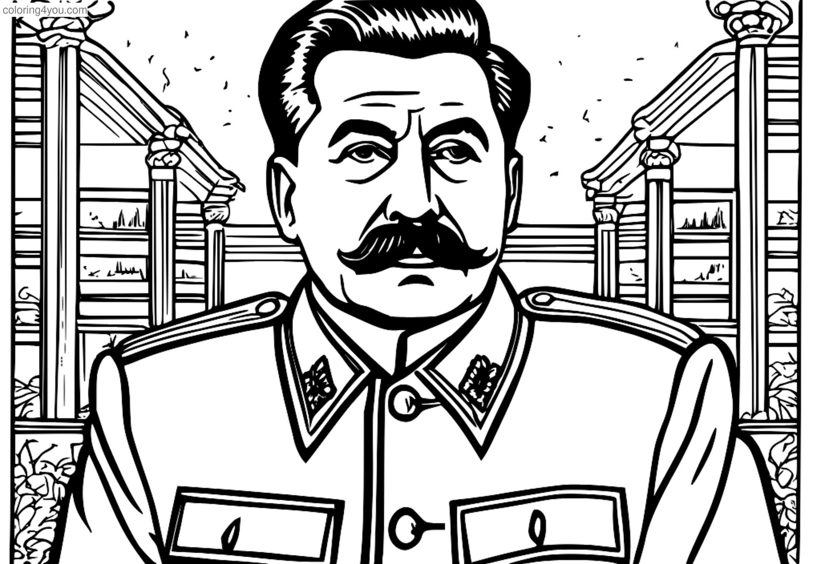 Druhá svetová vojna Omaľovánka Josef Stalin Druhá svetová vojna Omaľovánka Josef Stalin
