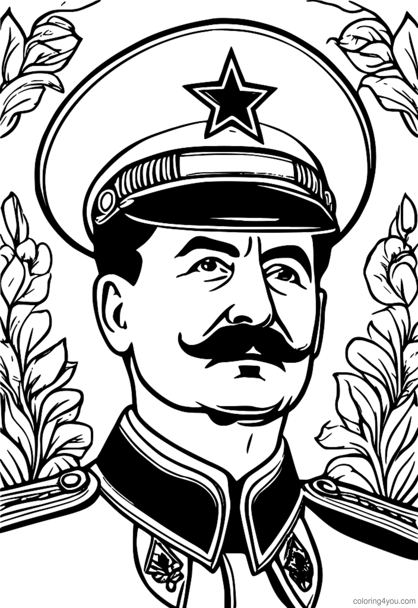 Kolorowanka Józef Stalin z II wojny światowej Kolorowanka Józef Stalin z II wojny światowej