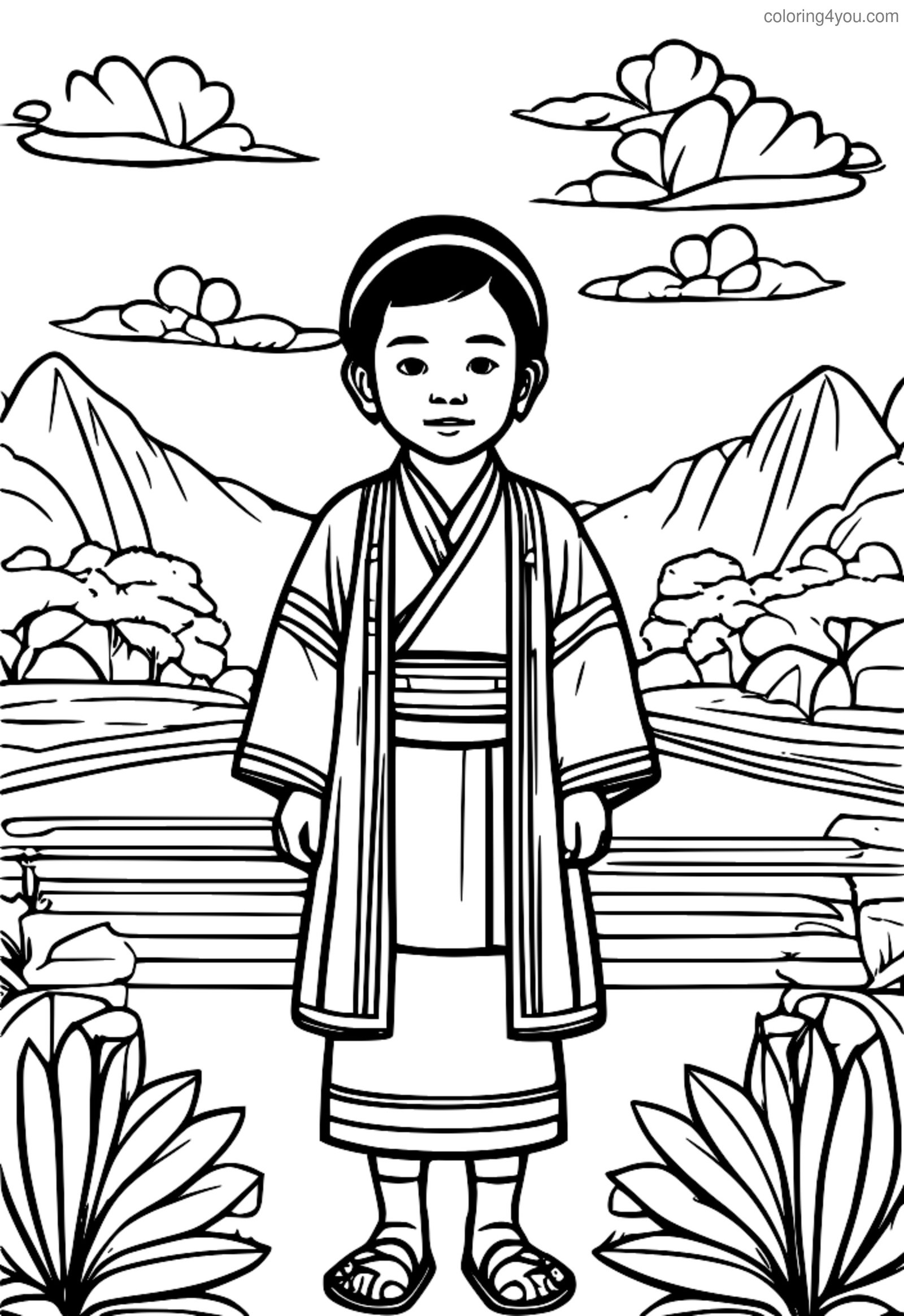 Ilustrasi bocah saka macem-macem budaya nganggo busana tradisional Ilustrasi bocah saka macem-macem budaya nganggo busana tradisional