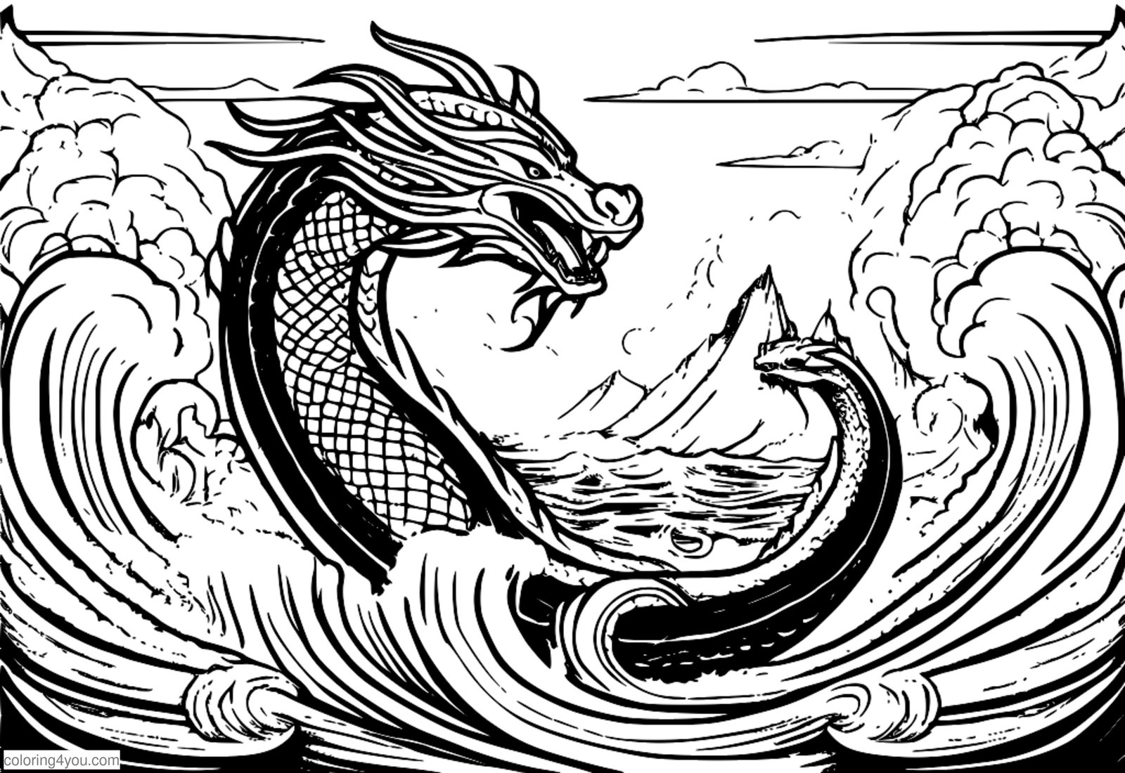 Wąż Midgardu, Jörmungandr, walczący z Jotunem w mitologii nordyckiej Wąż Midgardu, Jörmungandr, walczący z Jotunem w mitologii nordyckiej
