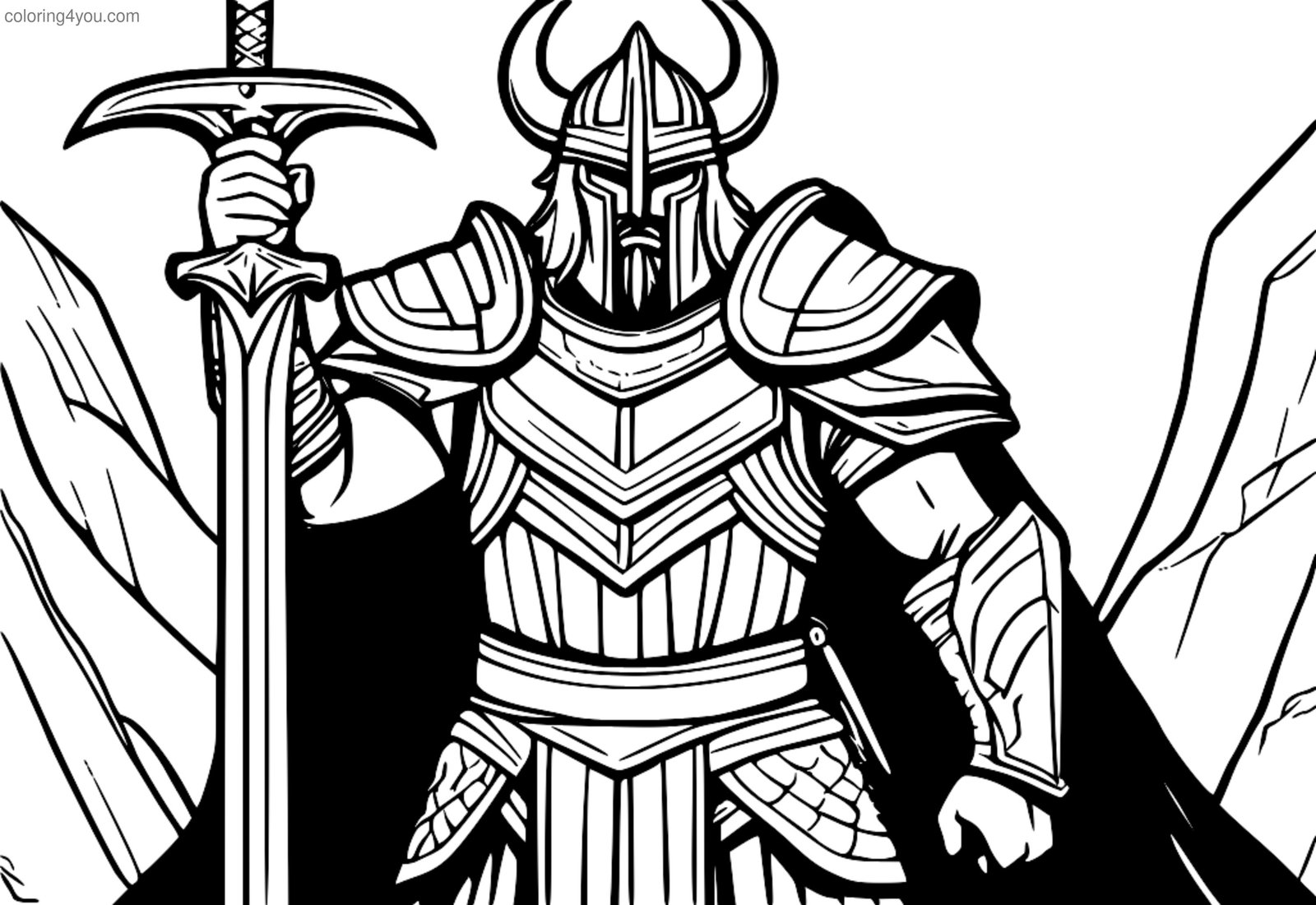 Hrym bertembung pedang dengan Heimdall dalam halaman pewarna Mitologi Norse yang epik ini Hrym bertembung pedang dengan Heimdall dalam halaman pewarna Mitologi Norse yang epik ini