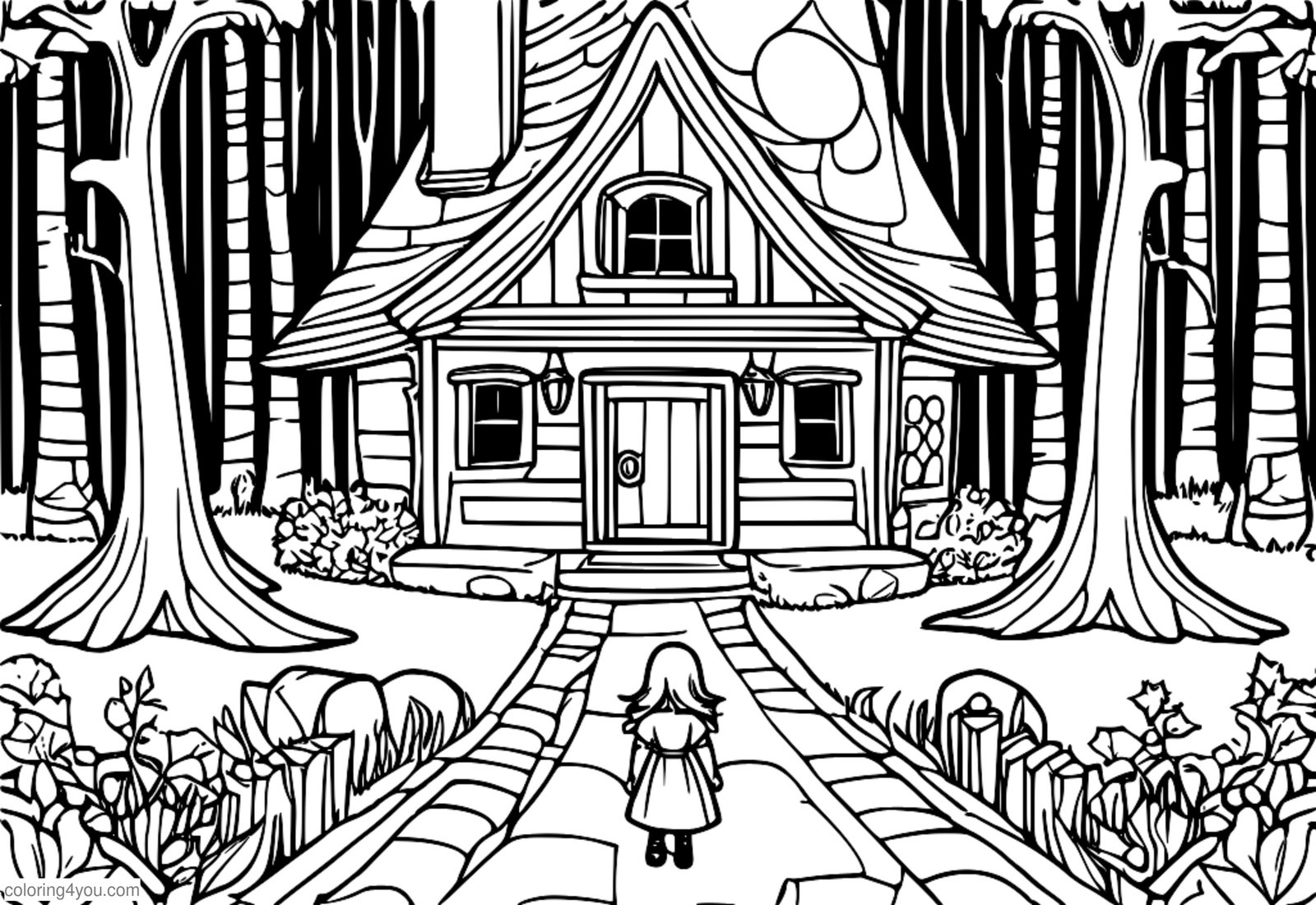 Hansel i Gretel ulaze u vještičinu kuću Hansel i Gretel ulaze u vještičinu kuću