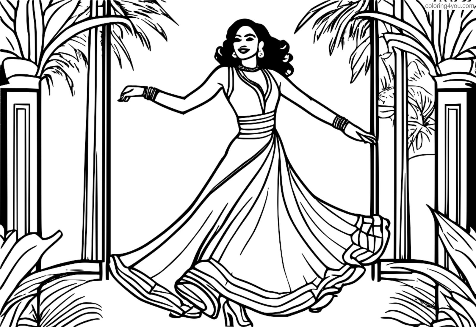 Küba Salsa Dansçıları boyama sayfası, Küba, kültür, dans Küba Salsa Dansçıları boyama sayfası, Küba, kültür, dans