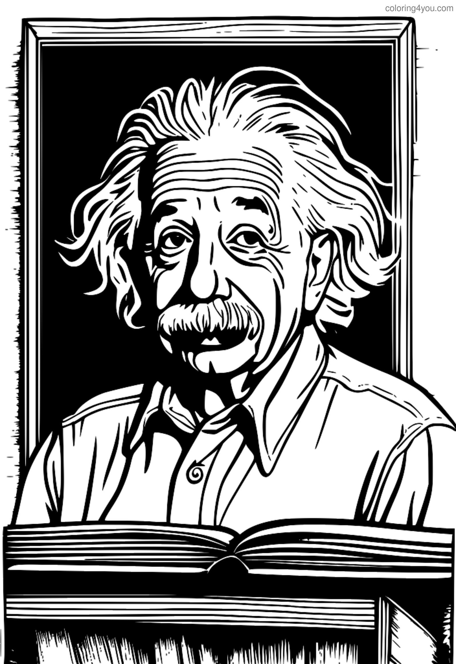 Tranh tô màu Albert Einstein với thuyết tương đối Tranh tô màu Albert Einstein với thuyết tương đối