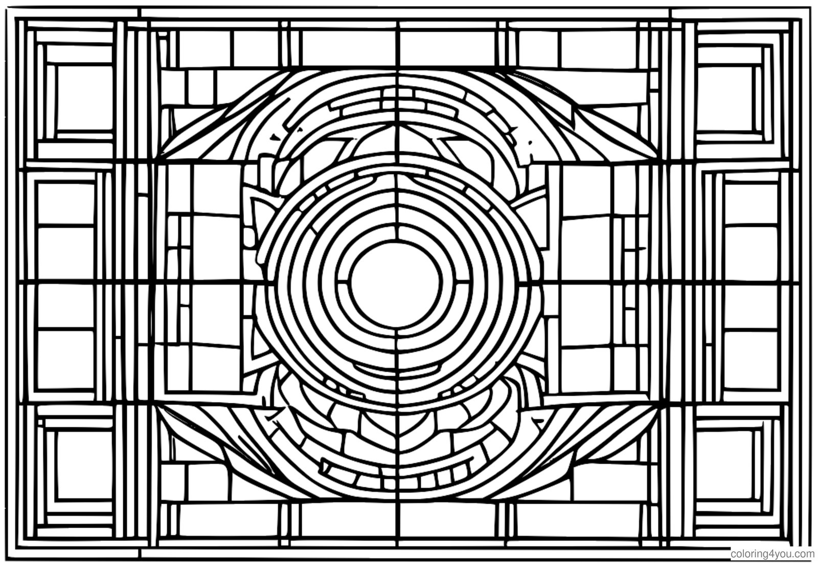Un motif géométrique avec une grille de formes et un texte artistique Un motif géométrique avec une grille de formes et un texte artistique