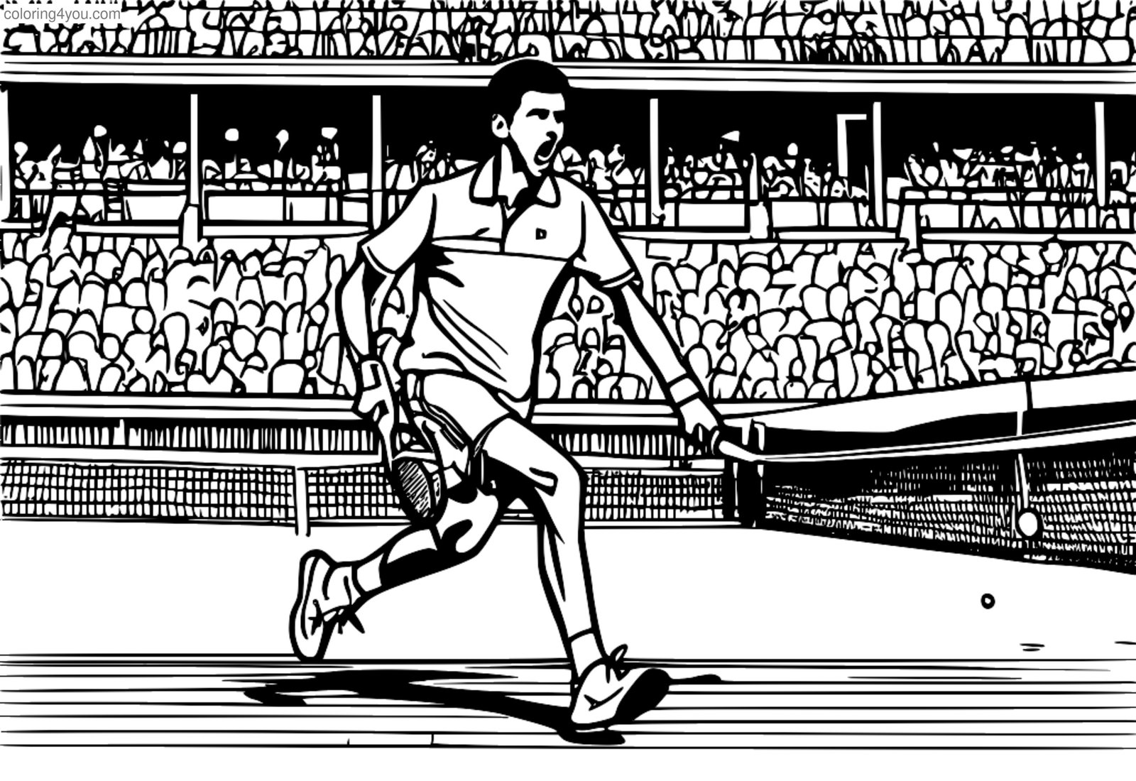 Omaľovánka tenistu Novaka Djokoviča vo Wimbledone Omaľovánka tenistu Novaka Djokoviča vo Wimbledone
