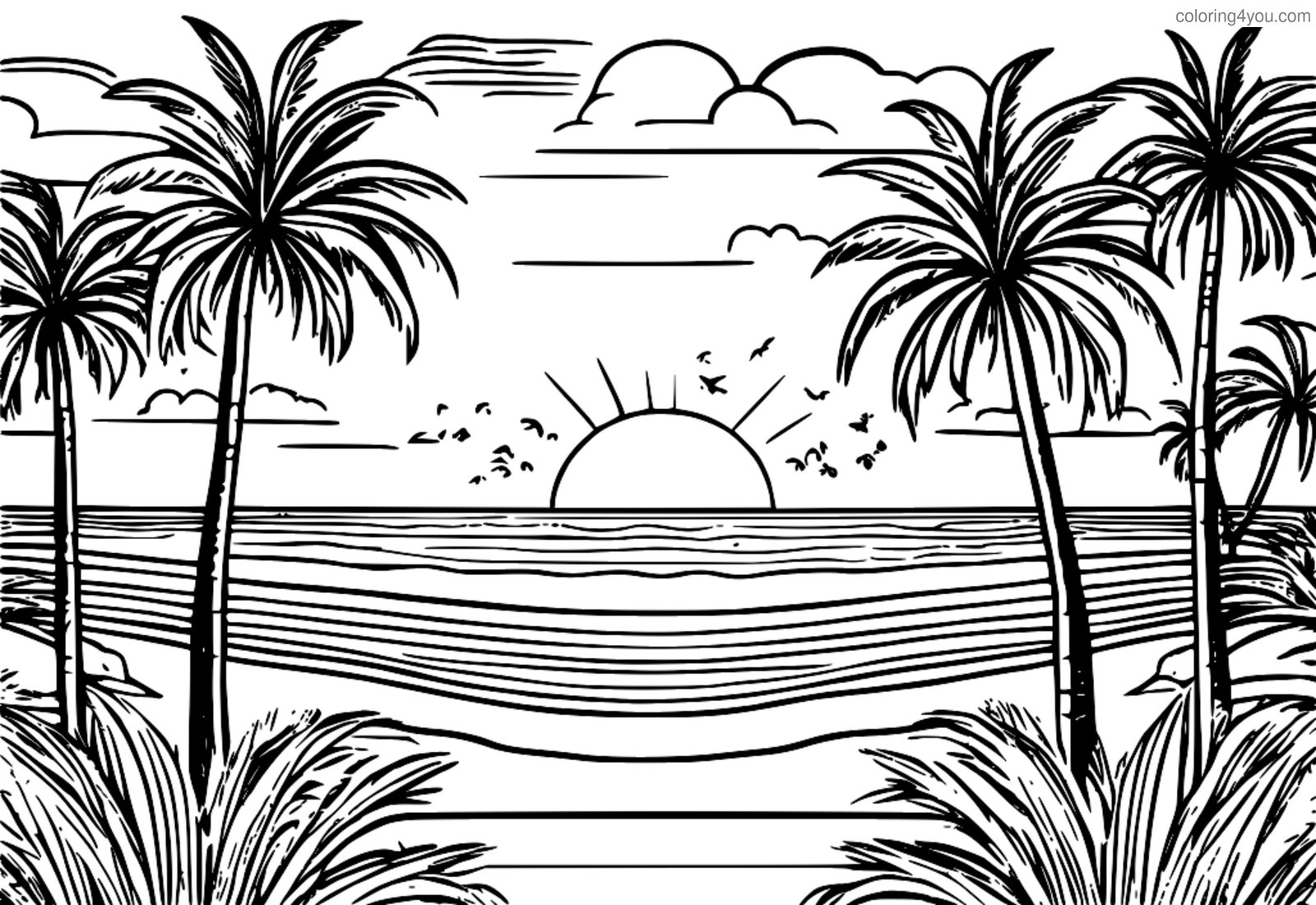 Illustration of a music stage on a sandy beach Illustration of a music stage on a sandy beach