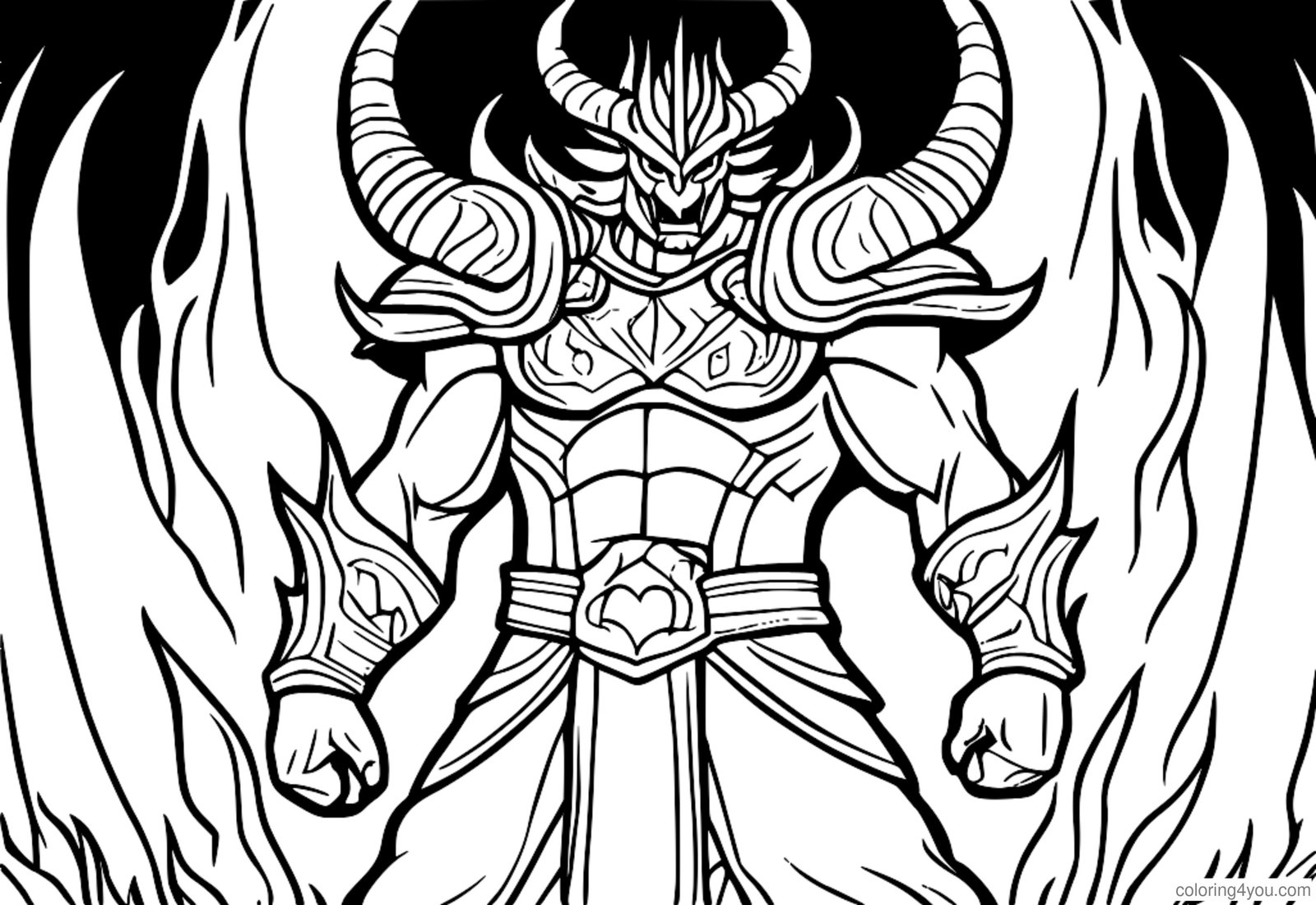 Surtur muncul dari api dalam halaman pewarna Mitologi Norse yang hebat ini Surtur muncul dari api dalam halaman pewarna Mitologi Norse yang hebat ini