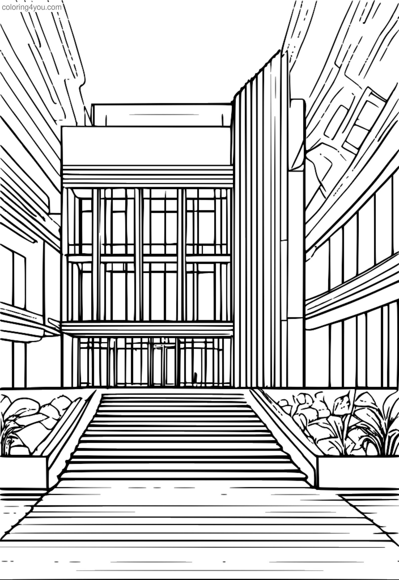 Holographic design modern museum design coloring pages Holographic design modern museum design coloring pages
