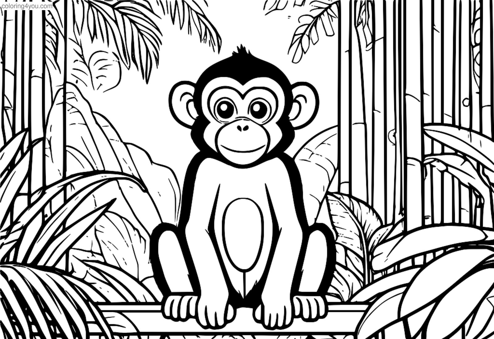 Aap met een Save Me-bordje in een jungle Aap met een Save Me-bordje in een jungle