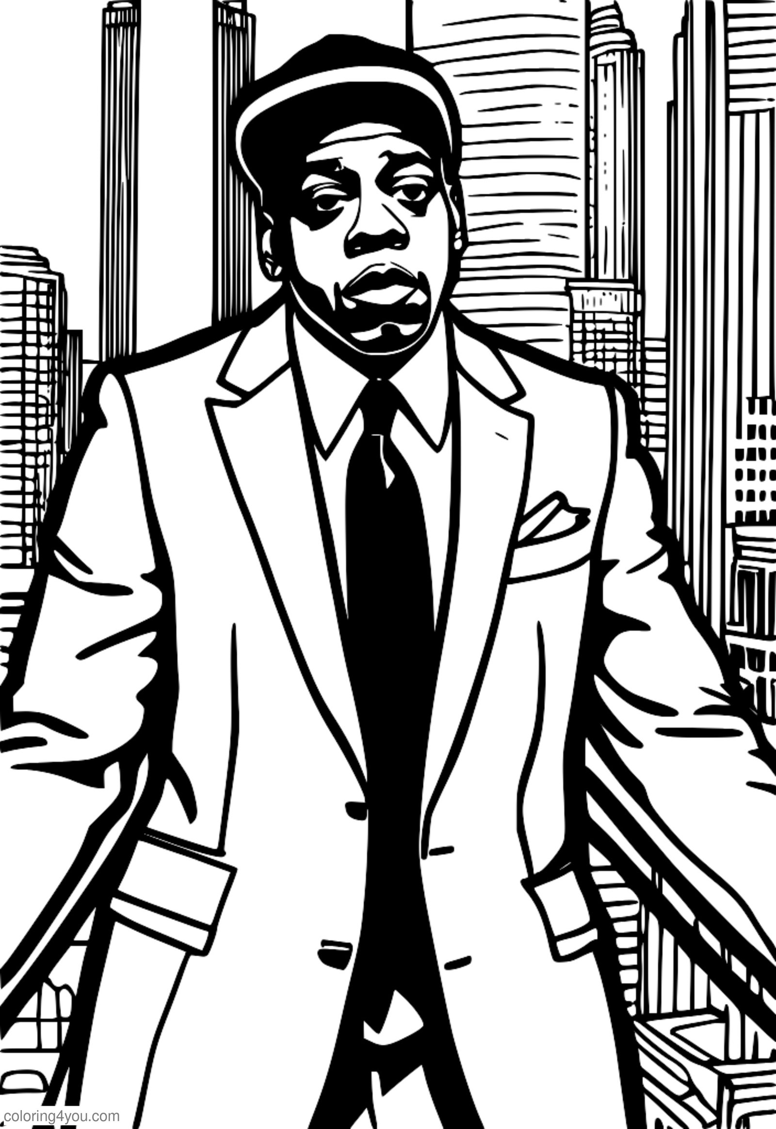 Jay-Z Coloring Page Jay-Z Coloring Page