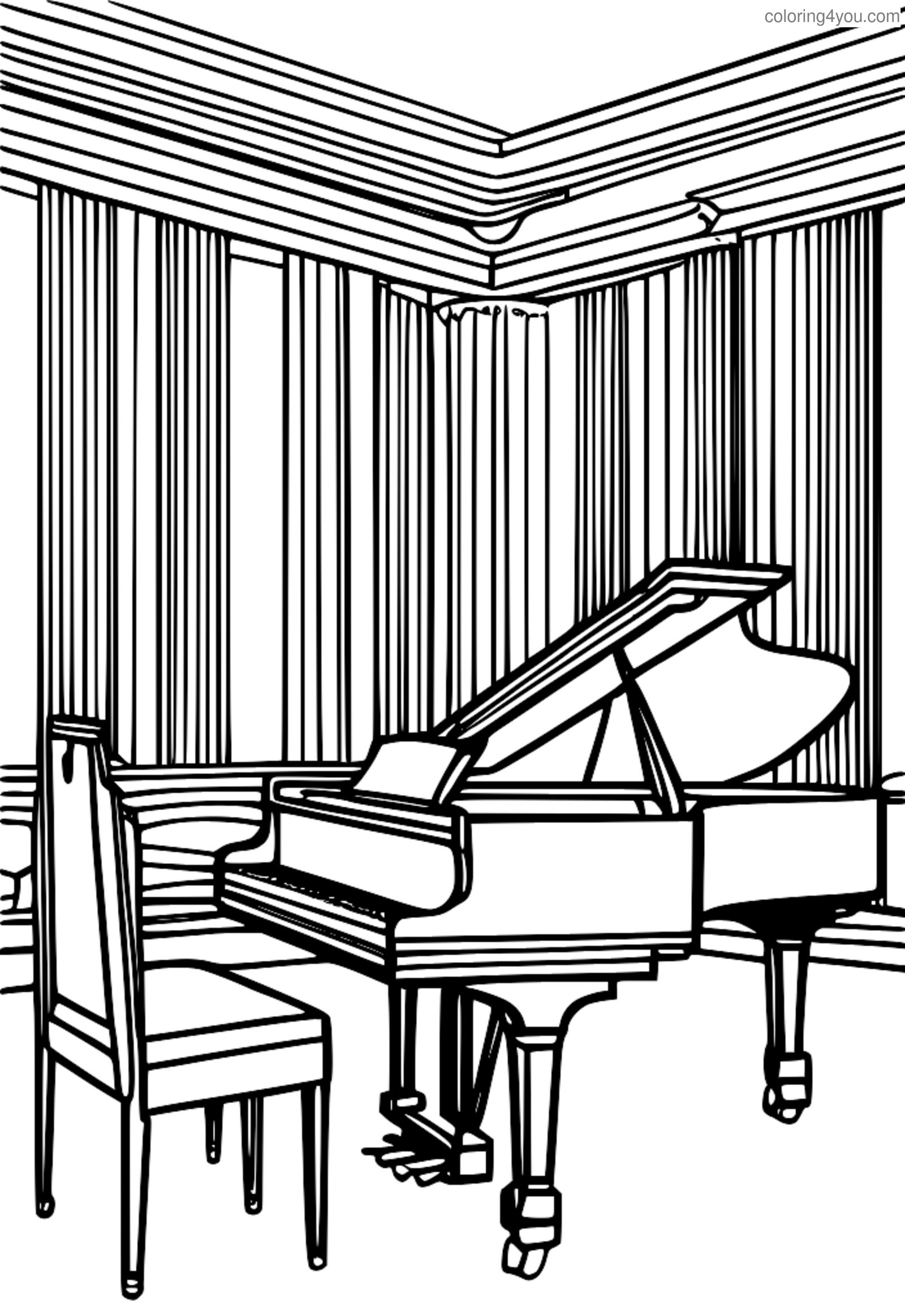 Rachmaninoff sentado frente a un piano de cola tocando un hermoso concierto Rachmaninoff sentado frente a un piano de cola tocando un hermoso concierto