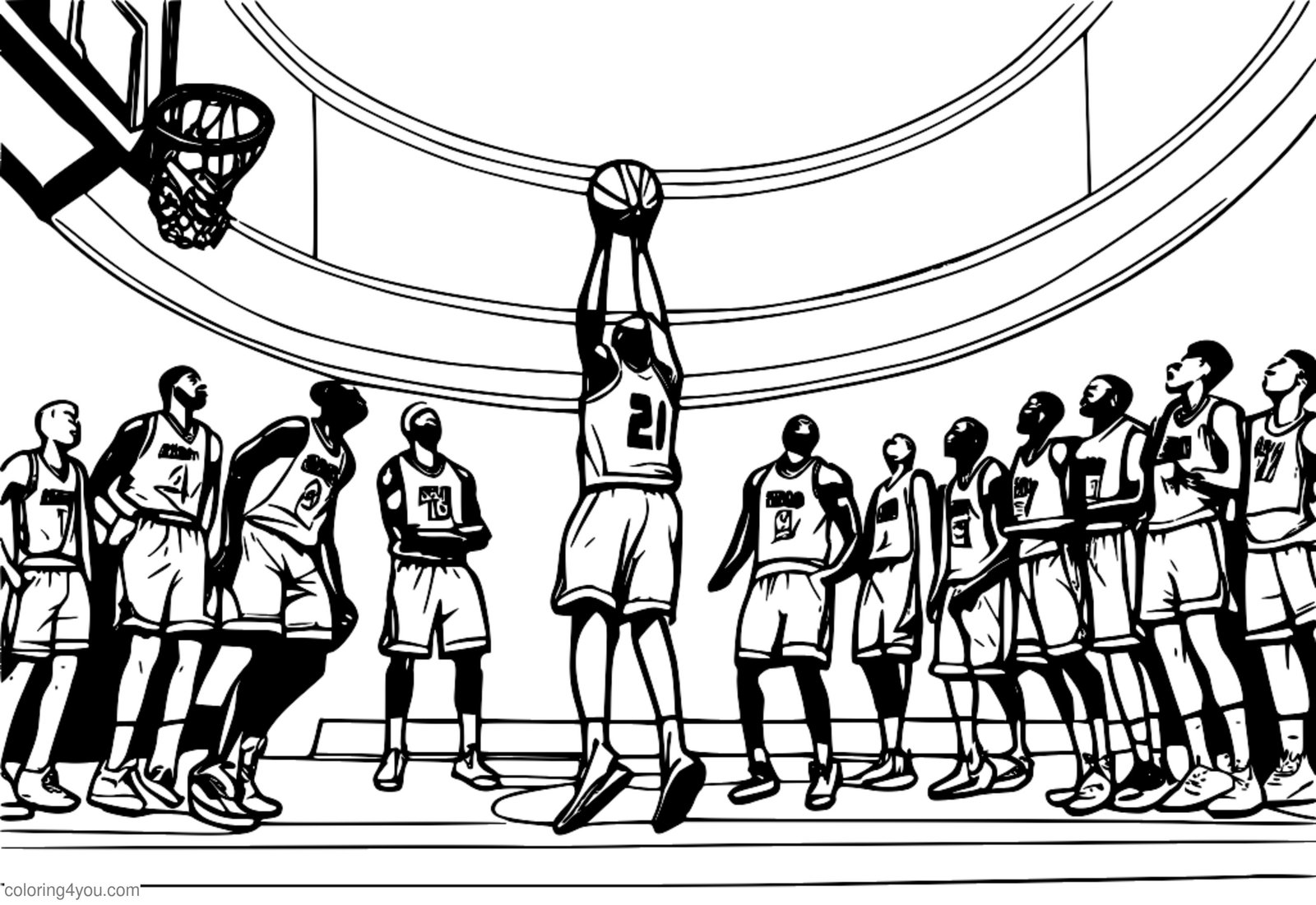 omalovánky basketbalové dunk soutěže omalovánky basketbalové dunk soutěže