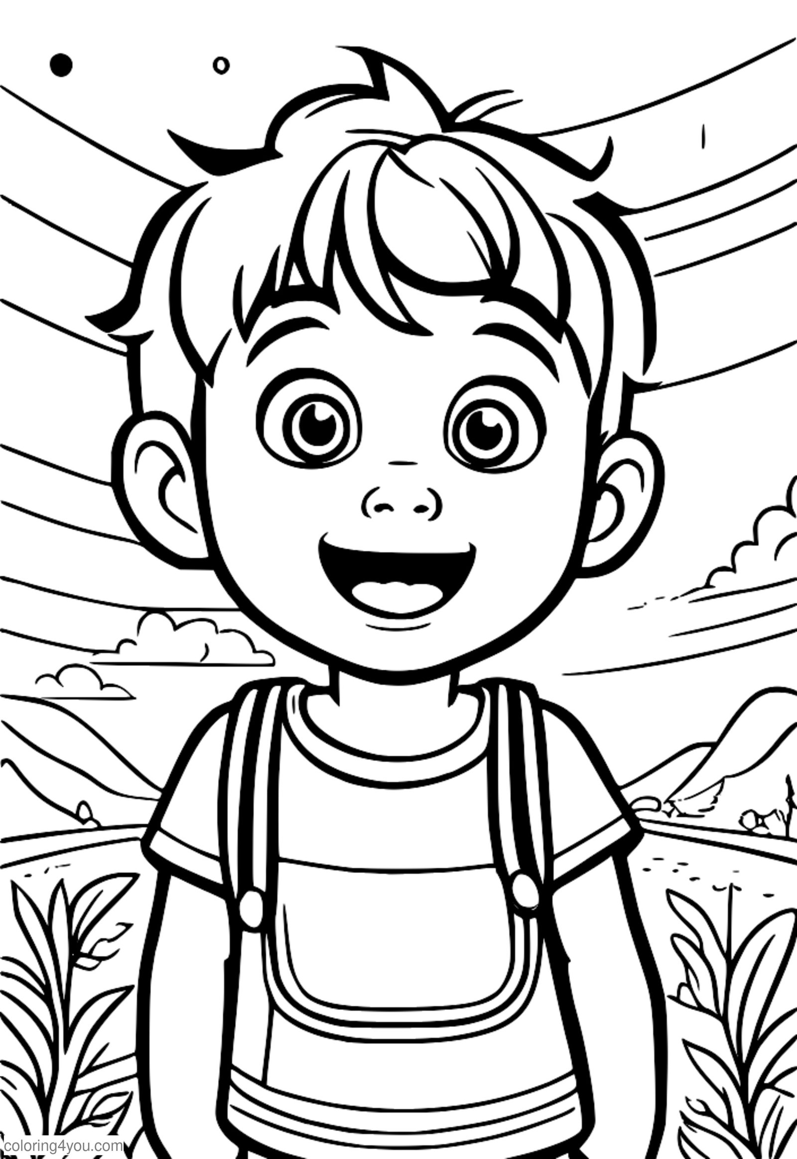 Niño emocionado con cara de sorpresa y signos de exclamación sobre la cabeza. Niño emocionado con cara de sorpresa y signos de exclamación sobre la cabeza.