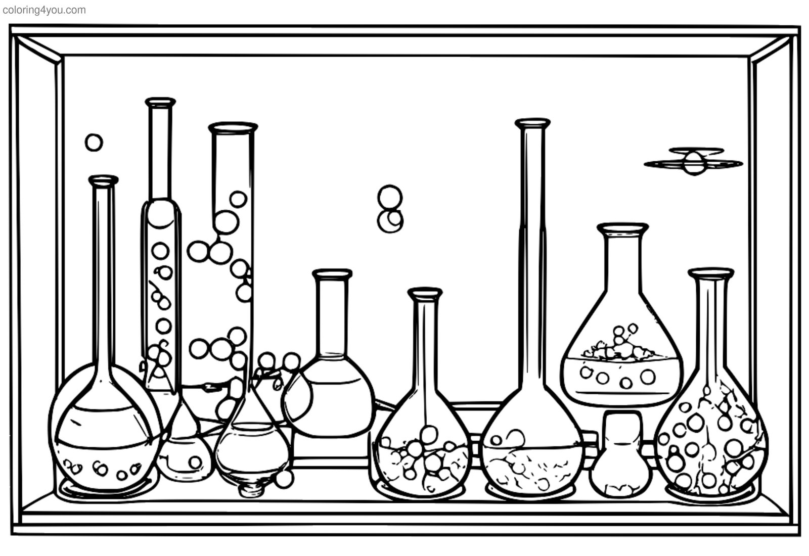 Coloriage de molécules d'oxygène et d'hydrogène se combinant pour former de l'eau Coloriage de molécules d'oxygène et d'hydrogène se combinant pour former de l'eau