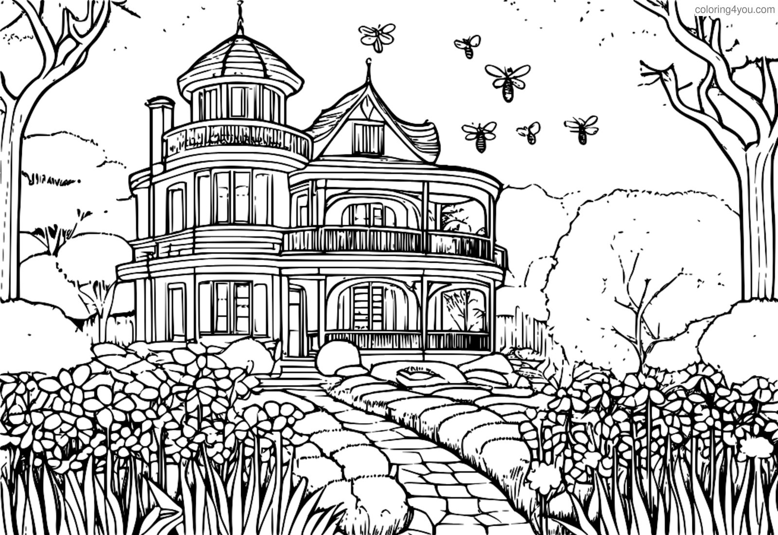 Fernando y su esposa, en un hermoso jardín, rodeados de abejas y flores, con un panal en el aire. Fernando y su esposa, en un hermoso jardín, rodeados de abejas y flores, con un panal en el aire.