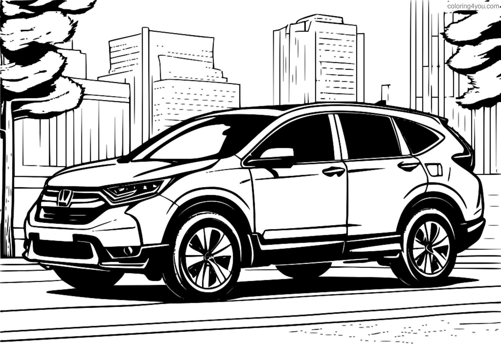 Malvorlage Honda CR-V für Kinder Malvorlage Honda CR-V für Kinder