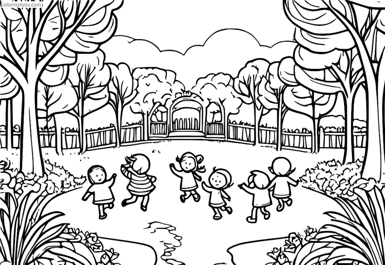 Gloos og venner danser sammen i parken Gloos og venner danser sammen i parken
