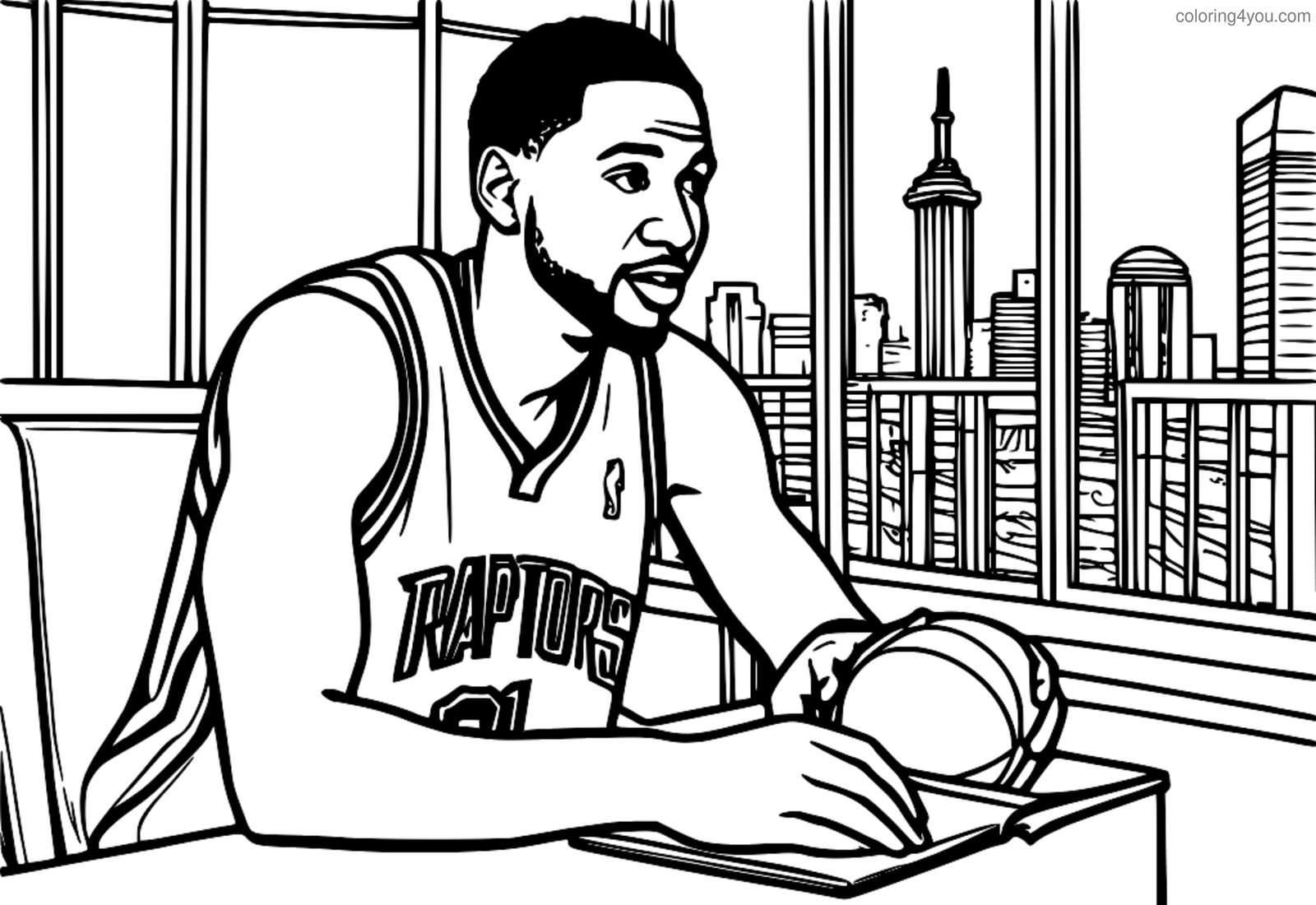 Toronto Raptors player signing autographs coloring page Toronto Raptors player signing autographs coloring page