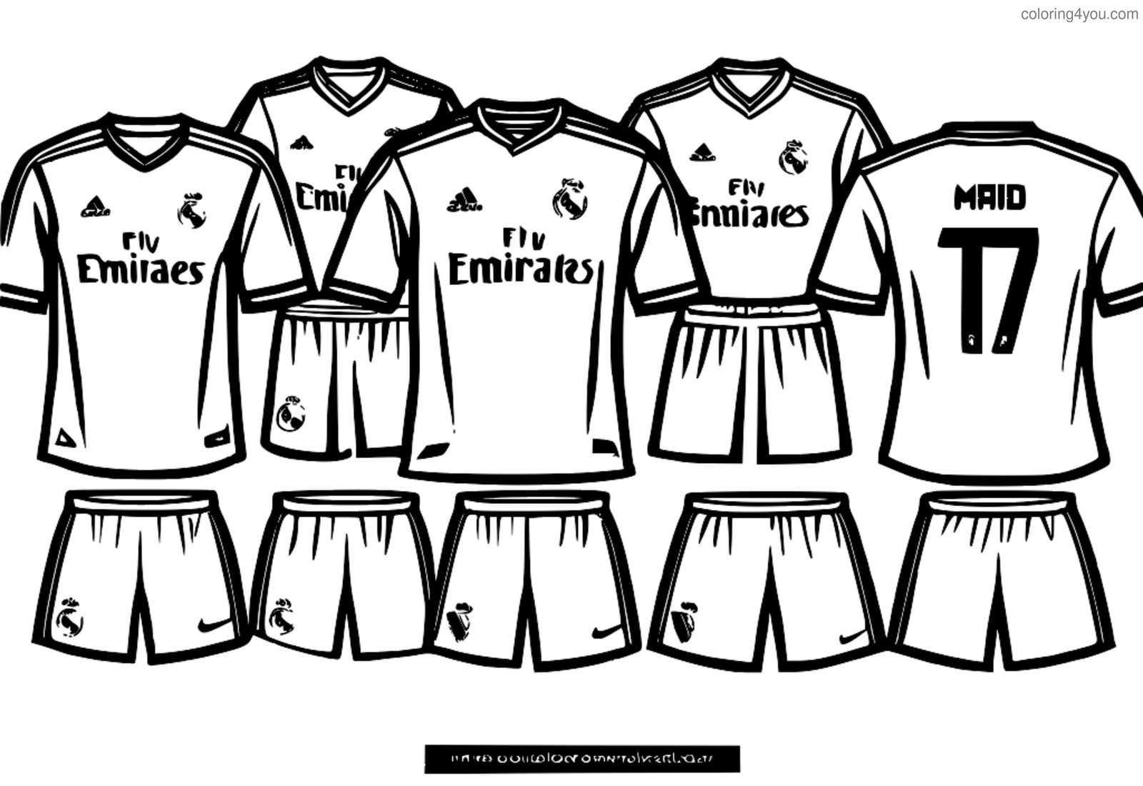 Faqja e ngjyrosjes së uniformës së futbollit të Real Madridit Faqja e ngjyrosjes së uniformës së futbollit të Real Madridit