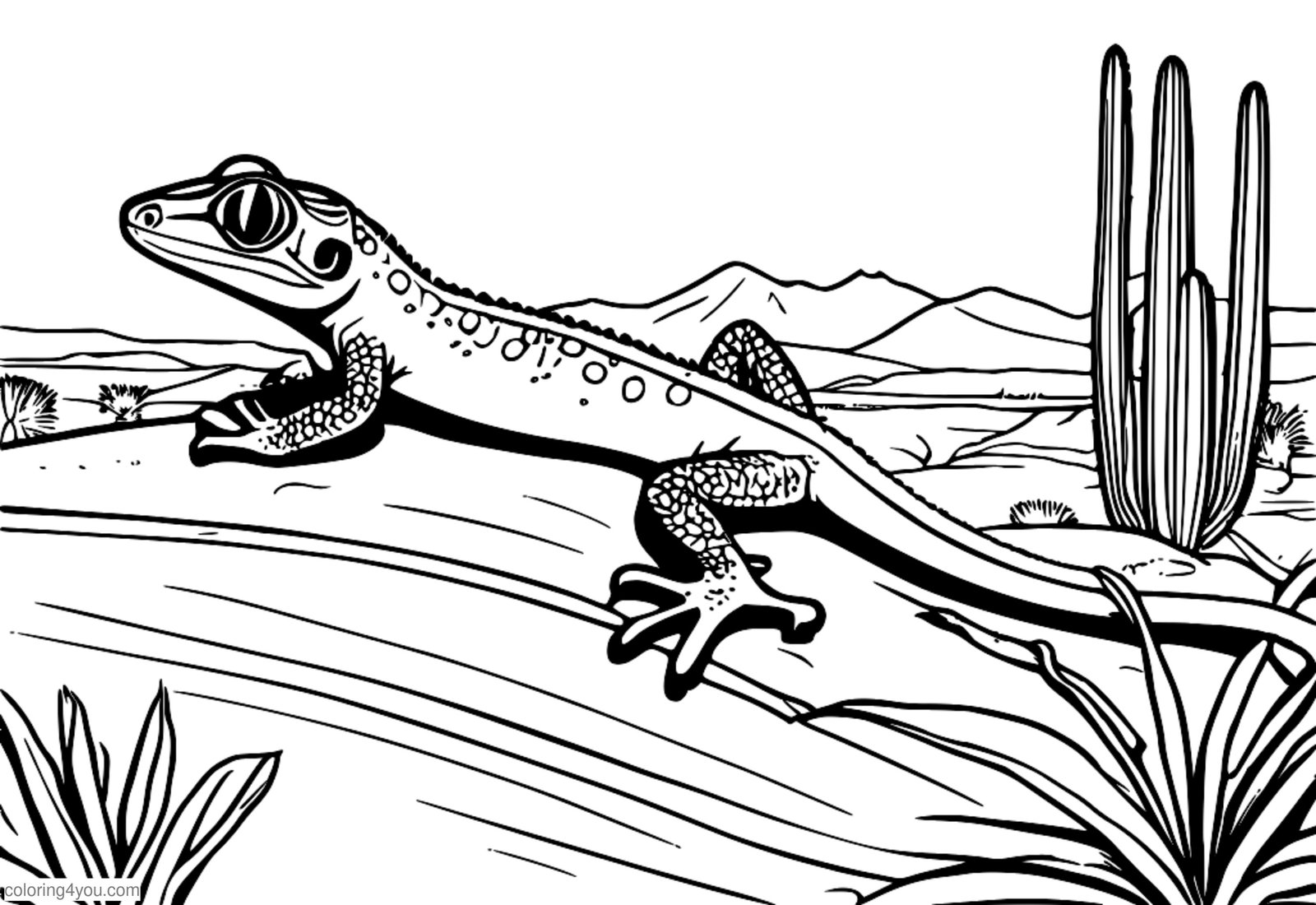 Gecko på varm sand, med het sol som skiner på ryggen. Gecko på varm sand, med het sol som skiner på ryggen.