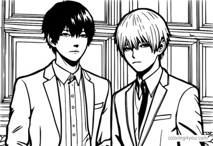 Komatsu y Kaneki de Tokyo Ghoul's