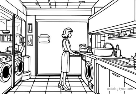 De wasmachine van de Jetsons om in te kleuren