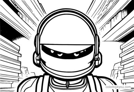 Marvin the Martian lanserer Acme-merket Herman's Civvy helmet Disintegrator fargeleggingsside