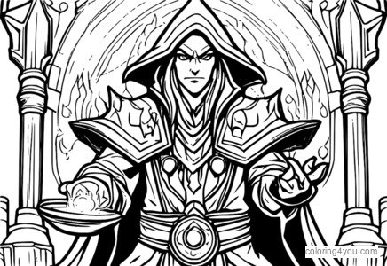 Warlock from Hearthstone summoning a summon