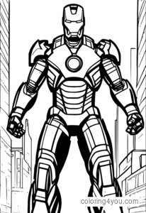 Iron Man superhero in action pose, ready to fight.