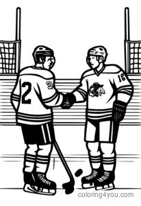 Żewġ plejers tal-hockey jagħtu idejn wara logħba