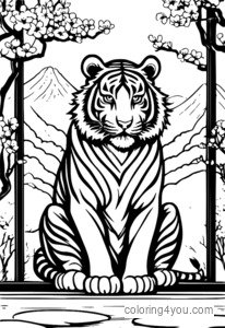 Tiger God of Protection գունազարդման էջ (Վավերական)