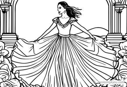 Flamenco-tanssija dramaattisessa musta-punaisessa mekossa, joka välittää voimakasta ilmettä ja tunteita tanssiessaan.