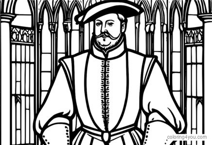 Haring Henry VIII sa Tudor attire