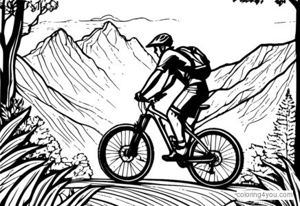 Mountainbiker tijdens een fietssessie