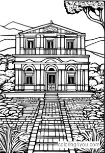Roman Domus - faqe për t'u ngjyrosur, Mozaikë romakë, shtëpi romake