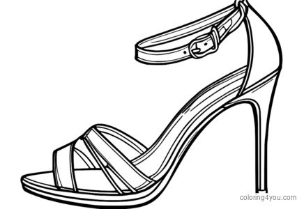 Naka-istilong high heel sandals