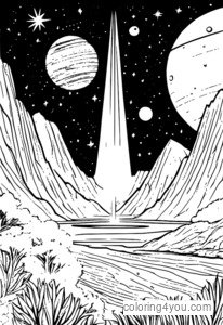 Comet dusjer steiner på en fjern planet og skaper et nytt krater