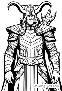 Loki disfrazado de Heimdall escabulléndose de los dioses