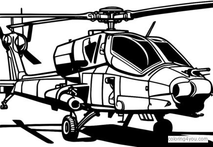 Dibujo de Primer plano del helicóptero AH-1Z Viper para colorear