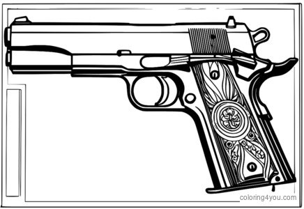 Colt 1911 krāsojamā lapa